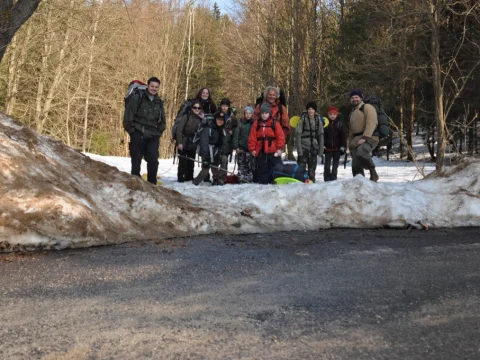 Společná fotka před výstupem
