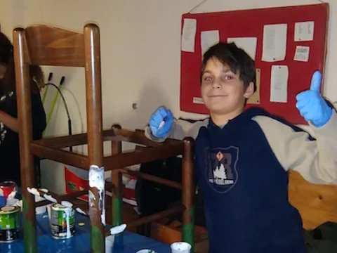 Malování židlí