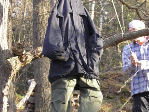 Pirát Jack čekající na popravu