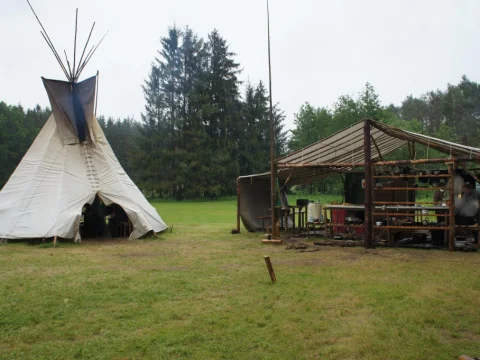Kuchyň a tee-pee