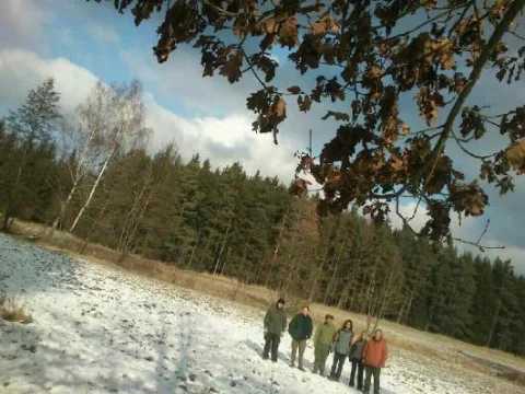 Foto druhý den na táborové louce